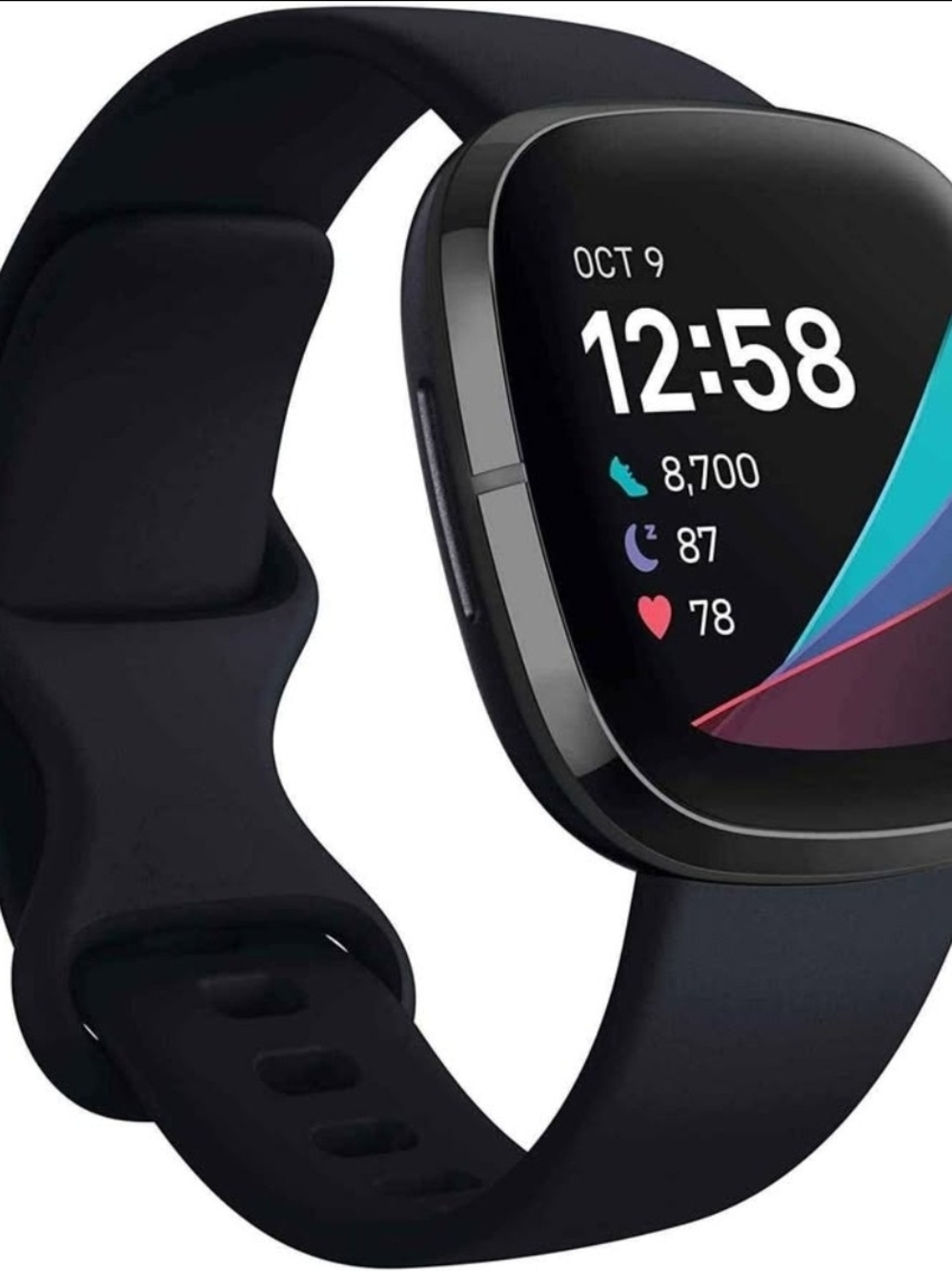 fitbit Sense 1 Black Smart Fitness Watch with Color Touch Display